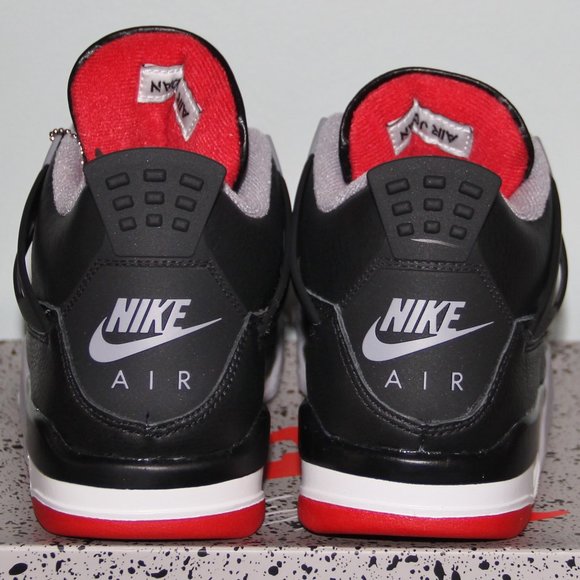 Nike Air Jordan 4 Retro GS Bred Reimagined 6Y Women 7.5 Black - Picture 5 of 6